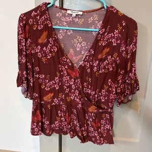 Madewell ruffled top